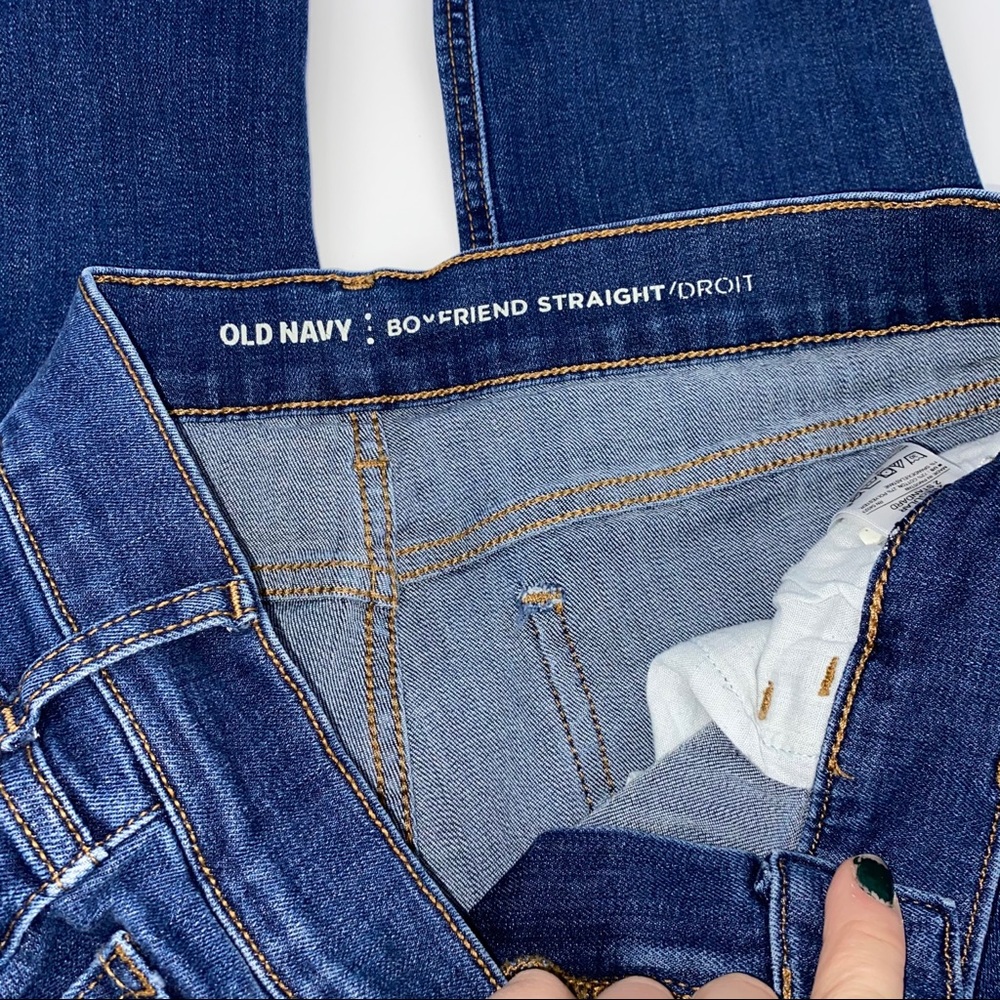Old Navy Boyfriend Straight Medium Wash Jeans 2 - Picture 3 of 7